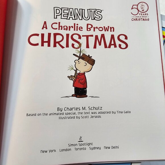 Lot of 4 Kohls Cares Peanuts Hardcover Books Charlie Brown Christmas Snoopy - Picture 3 of 11